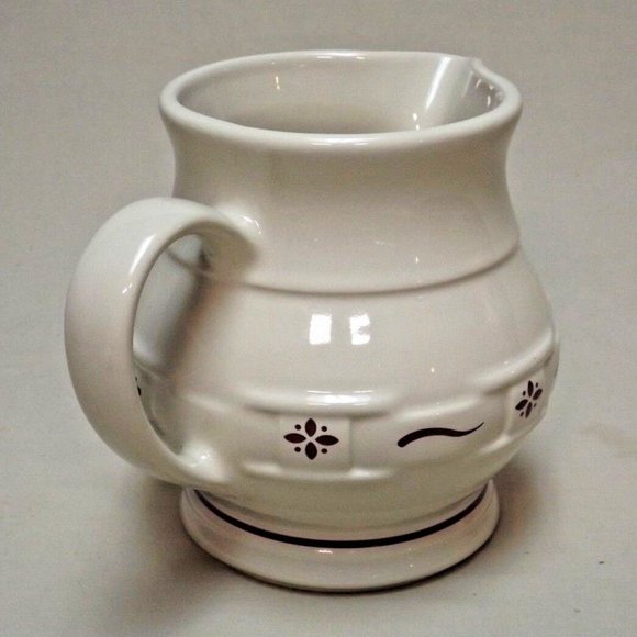 Longaberger Pottery Woven Traditions Traditional Red 1 Quart Juice Pitcher USA - Picture 3 of 8